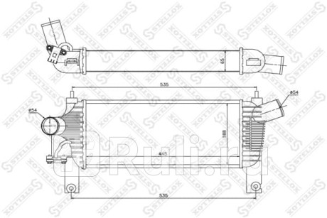 10-40233-SX - Интеркулер (STELLOX) Nissan Pathfinder R51 (2004-2010) для Nissan Pathfinder R51 (2004-2010), STELLOX, 10-40233-SX