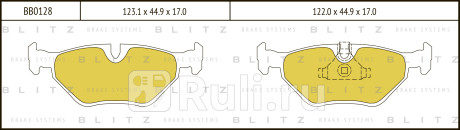 Колодки тормозные дисковые задние bmw 5(e39) 95- BLITZ BB0128  для Разные, BLITZ, BB0128