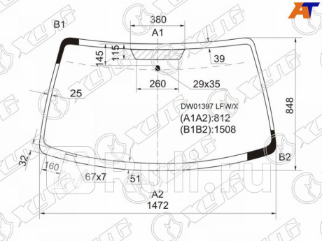 DW01397 LFW/X - Лобовое стекло (XYG) Ford Escape (2000-2007) для Ford Escape (2000-2007), XYG, DW01397 LFW/X