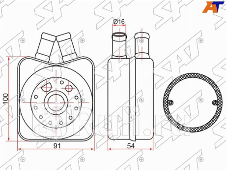 Радиатор масляный audi a4 94-00 a6 94-05 skoda octavia 96-10 volkswagen passat 96-00 SAT ST-078117021A  для Разные, SAT, ST-078117021A